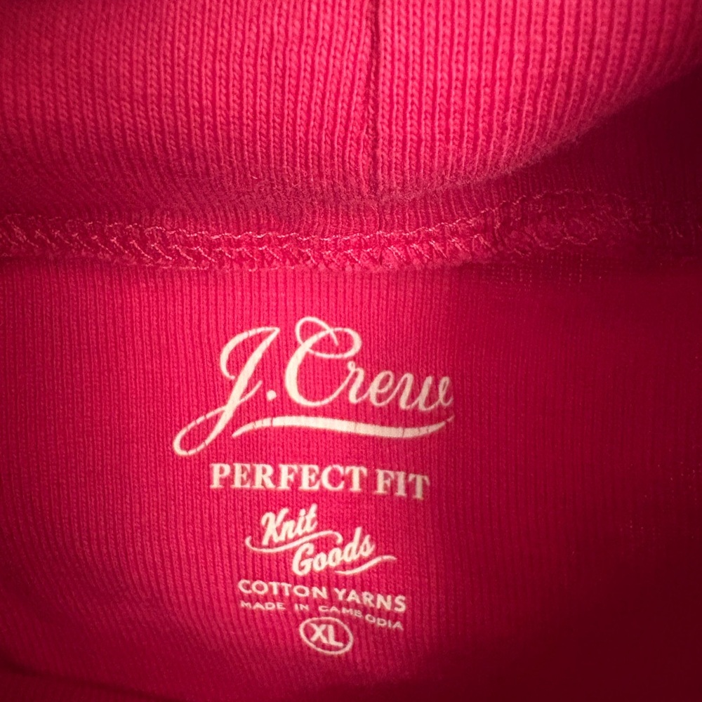 J. Crew Fuchsia Cotton Turtleneck - Picture 3 of 4